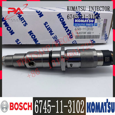 6745-11-3102 injecteur de carburant de moteur de Diesel SAA6D114E-3 d'excavatrice de KOMATSU PC300-8 6745-11-3100 6745-11-3102