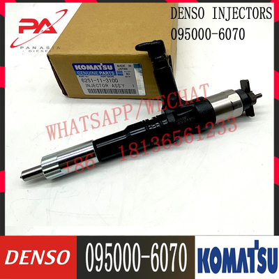 Injecteur commun de rail 095000-6070 pour KOMATSU PC350-7 PC400-7 6251-11-3100
