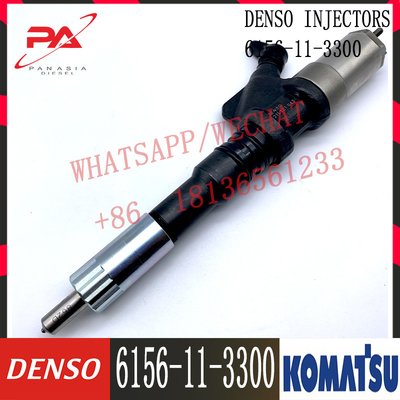 injecteur de carburant du moteur 6D125 6156-11-3300 095000-1211 pour l'excavatrice de Denso KOMATSU